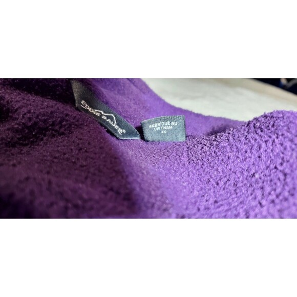 Eddie Bauer XL Purple Fleece Jacket – Full Zip, Pockets, Holland Embroidery - Picture 8 of 15